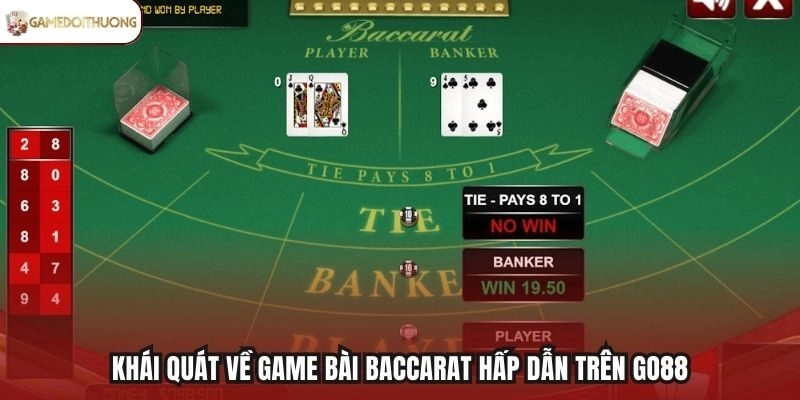 Khái quát về game bài Baccarat hấp dẫn trên Go88