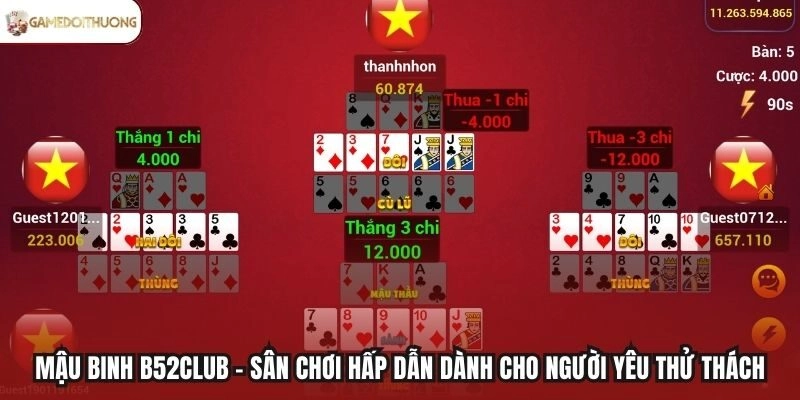 Mậu Binh B52Club – Sân chơi hấp dẫn dành cho người yêu thử thách